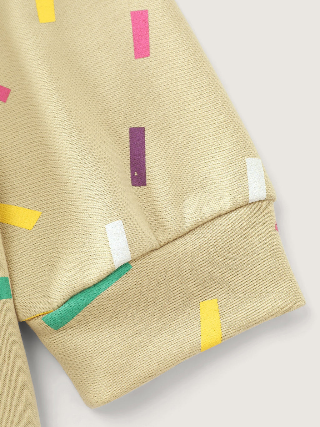 Colorful Confetti Print Round Neck Sweatshirt