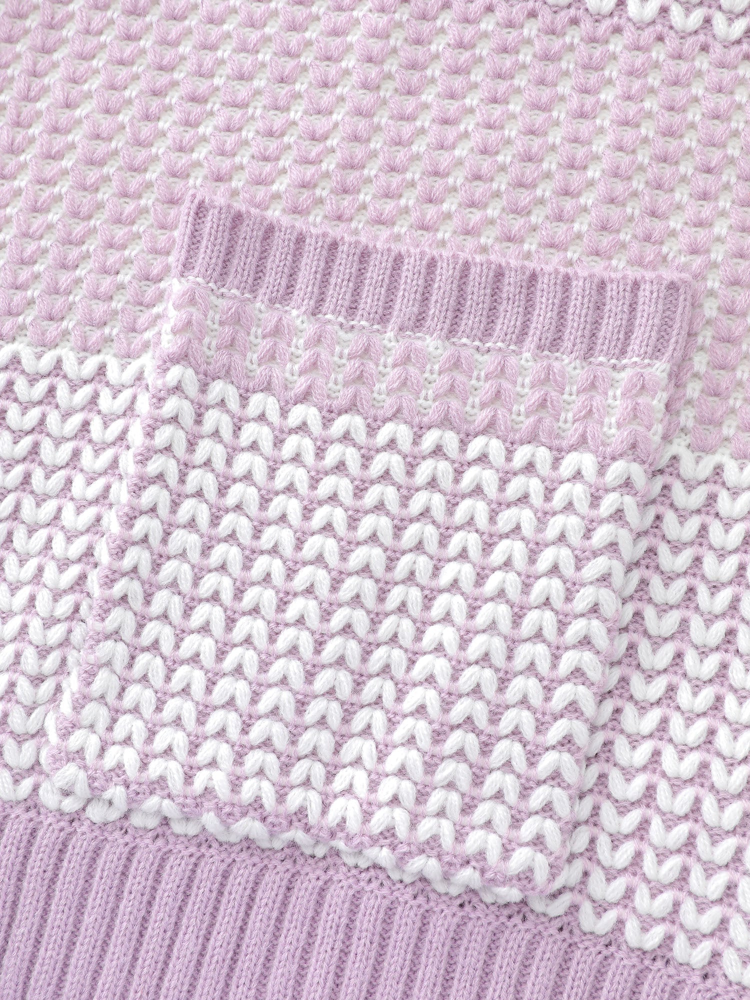 Color Stripes Pockets Textured Knit Cardigan