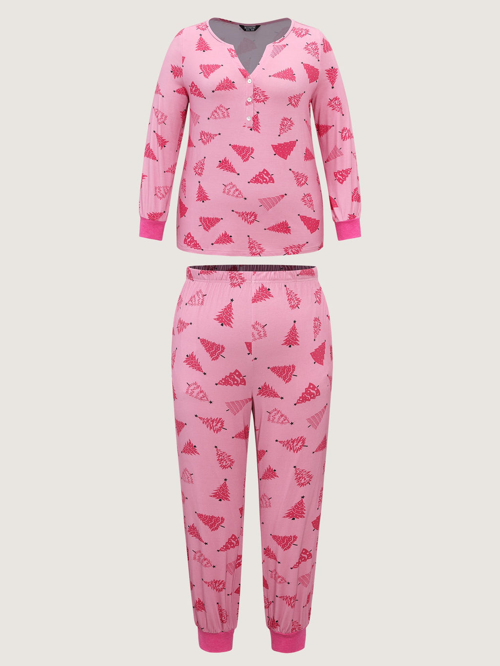 Christmas Tree Buttons Loungewear Set