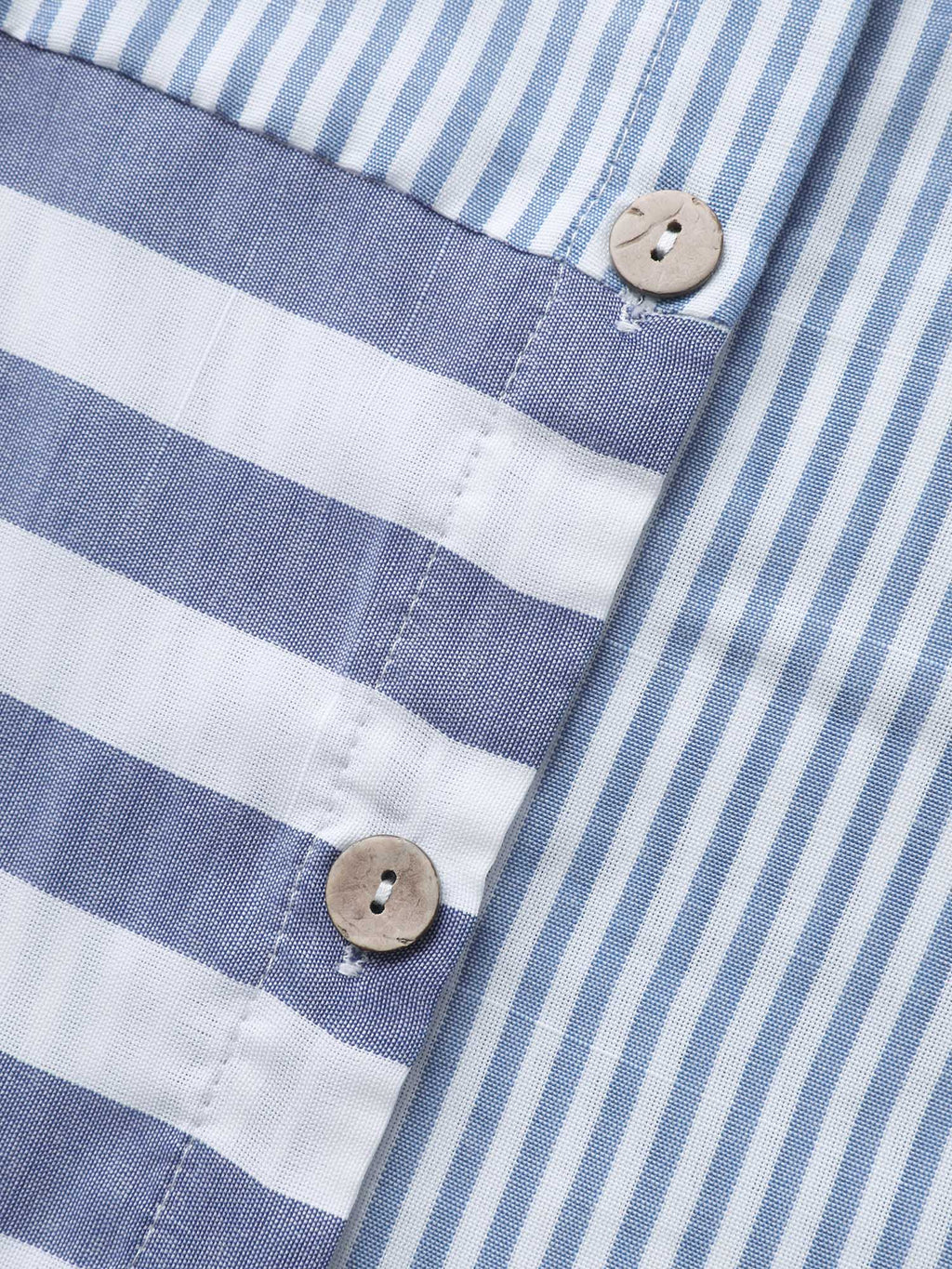 Asymmetrical Stripes Button-Down Shirt