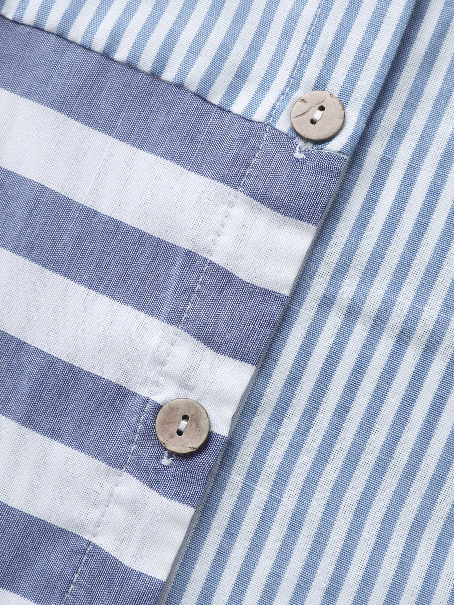 Asymmetrical Stripes Button-Down Shirt