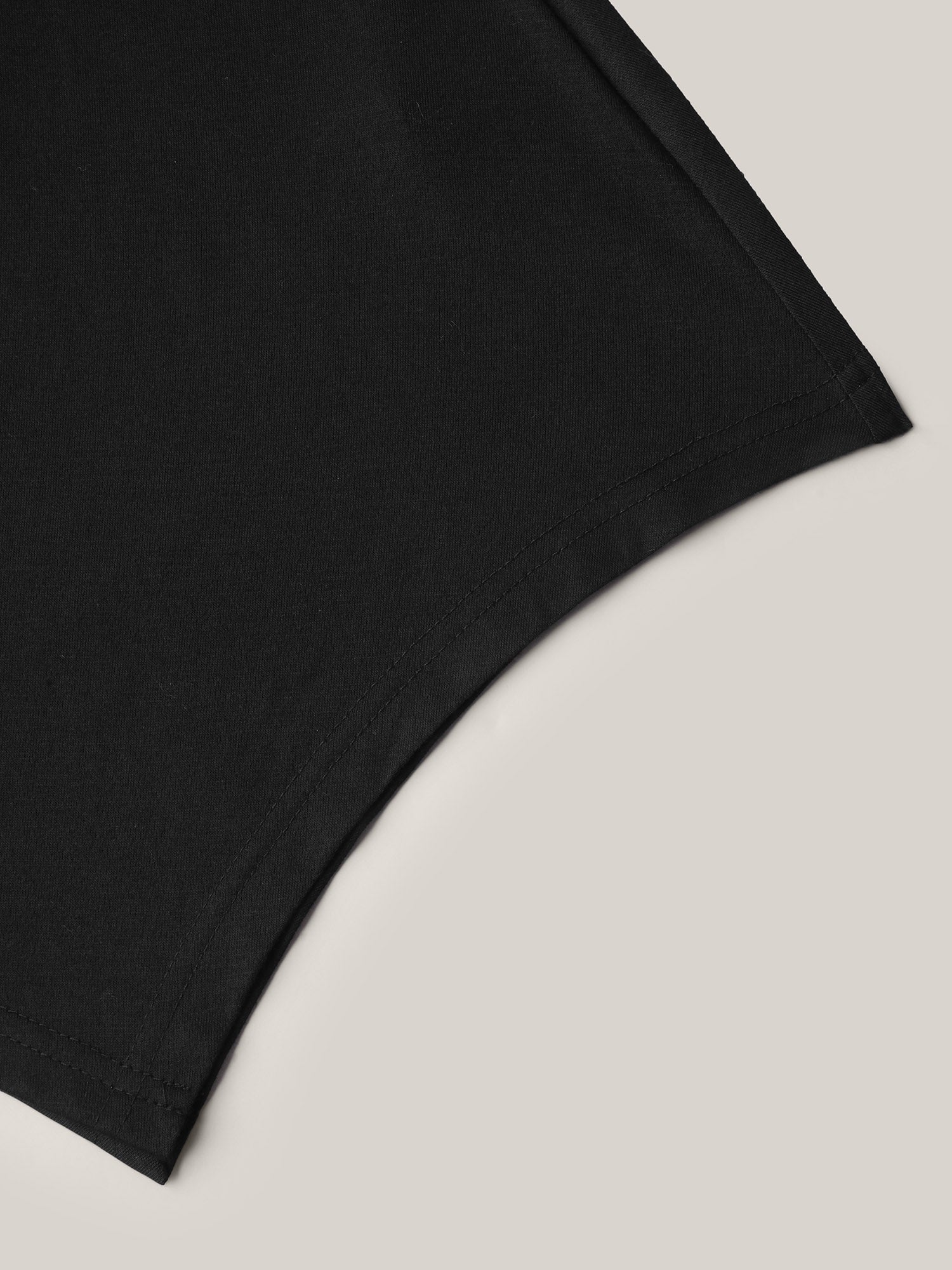 Adjustable Waist-Tie Asymmetrical Hem Plain Top