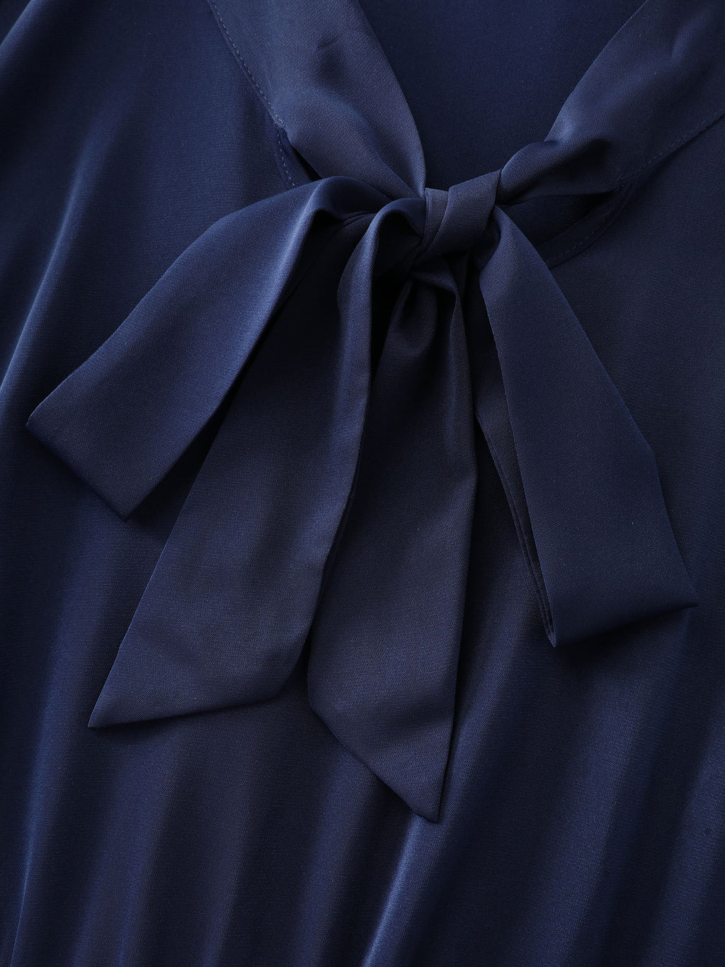 Bowknot Neckline Flowy Tiered Midi Dress