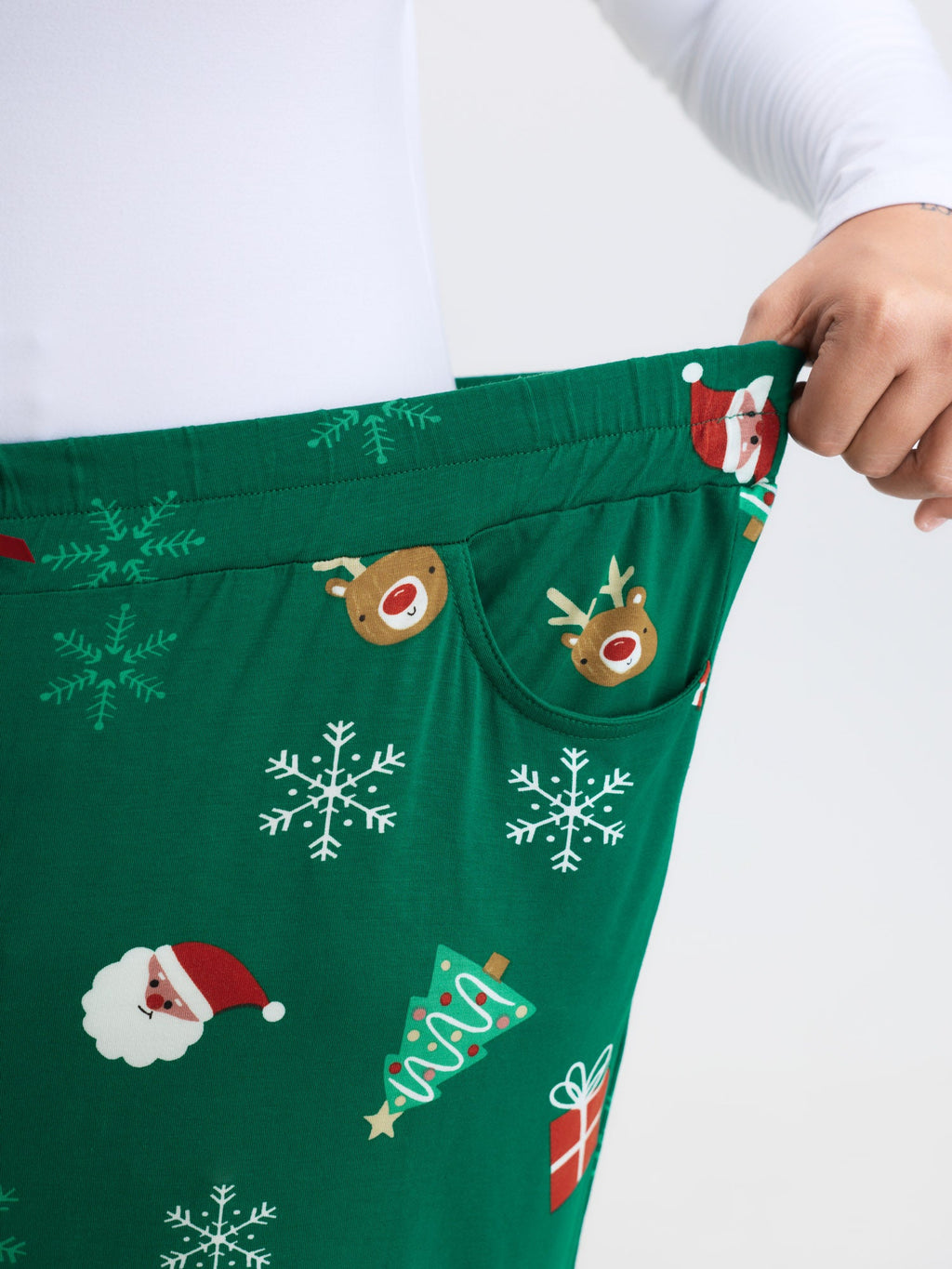 Cozy Holiday Print Lounge Bottoms