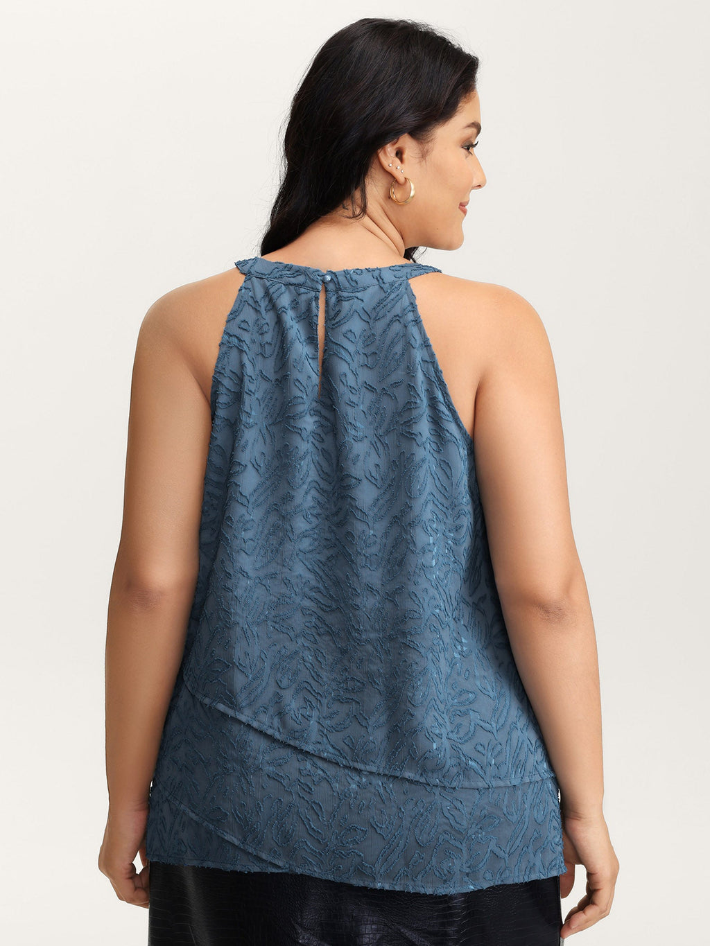 Chiffon Textured Layered Tank Top