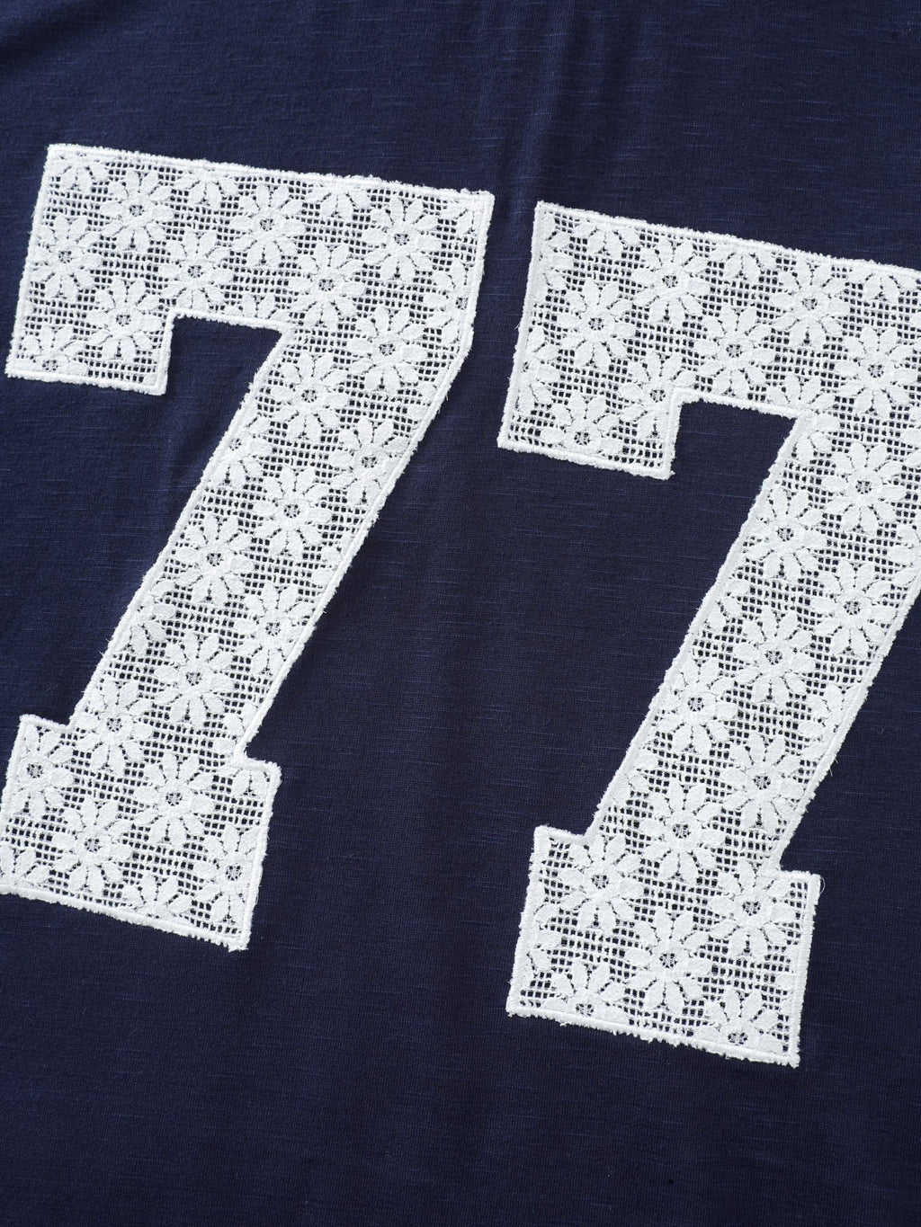 Applique Embroidery Stretchy Sweatshirt