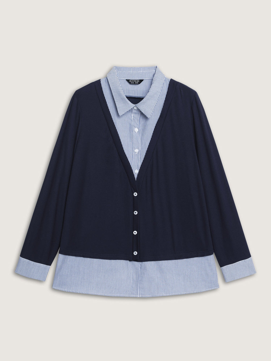 2-in-1 Color Contrast Woven T-Shirt