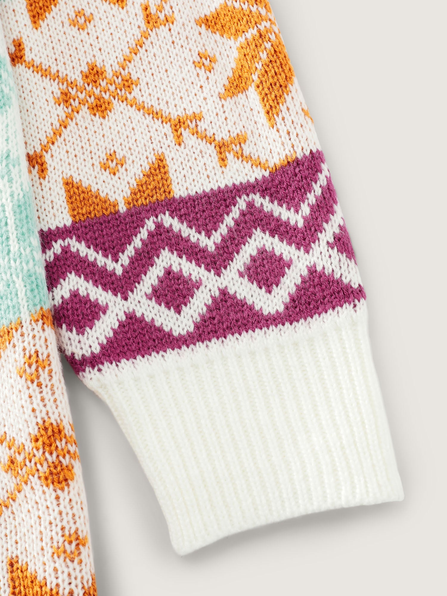 Color Gradient Snowflake Pattern Pullover