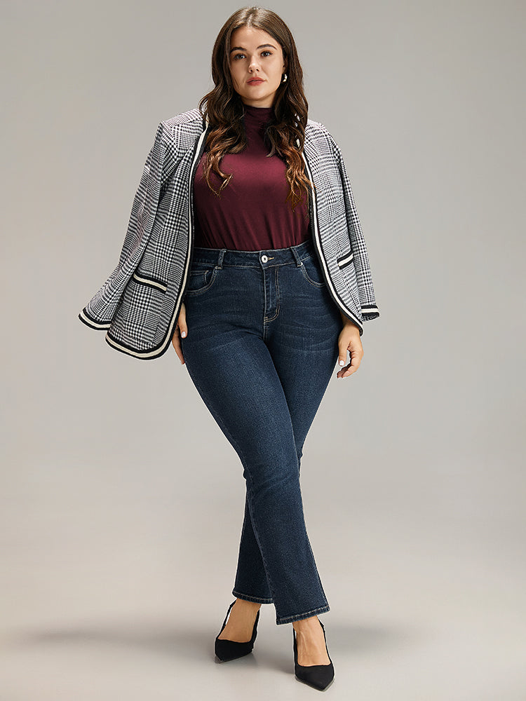 Cotton Mock Neck Raglan Sleeve T-shirt