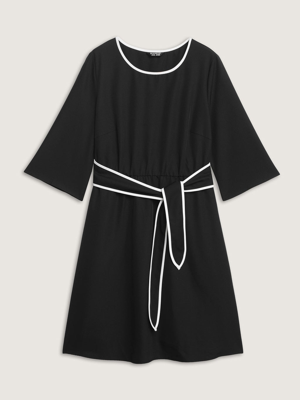 Bow-Front Waist Tie Midi Dress