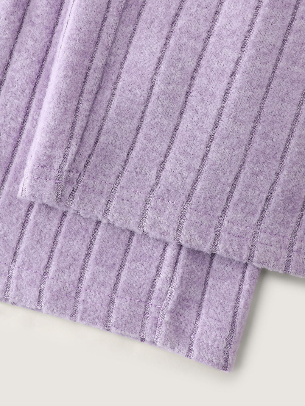 Brushed Ribbed Wide-Leg Lounge Bottoms