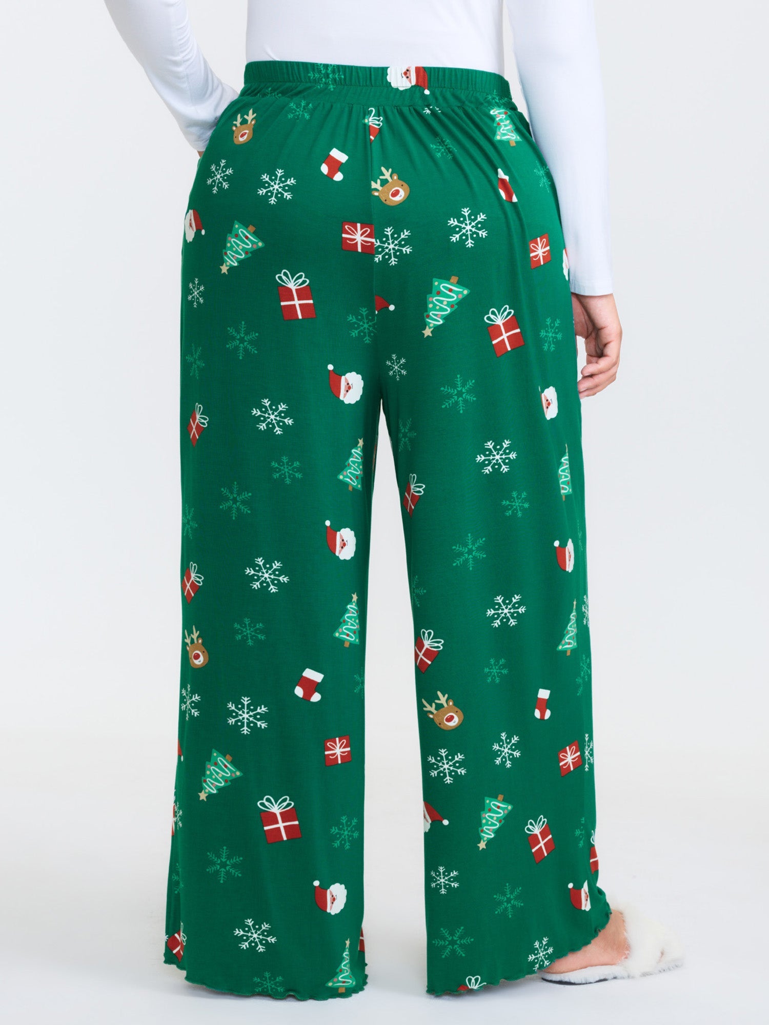 Cozy Holiday Print Lounge Bottoms