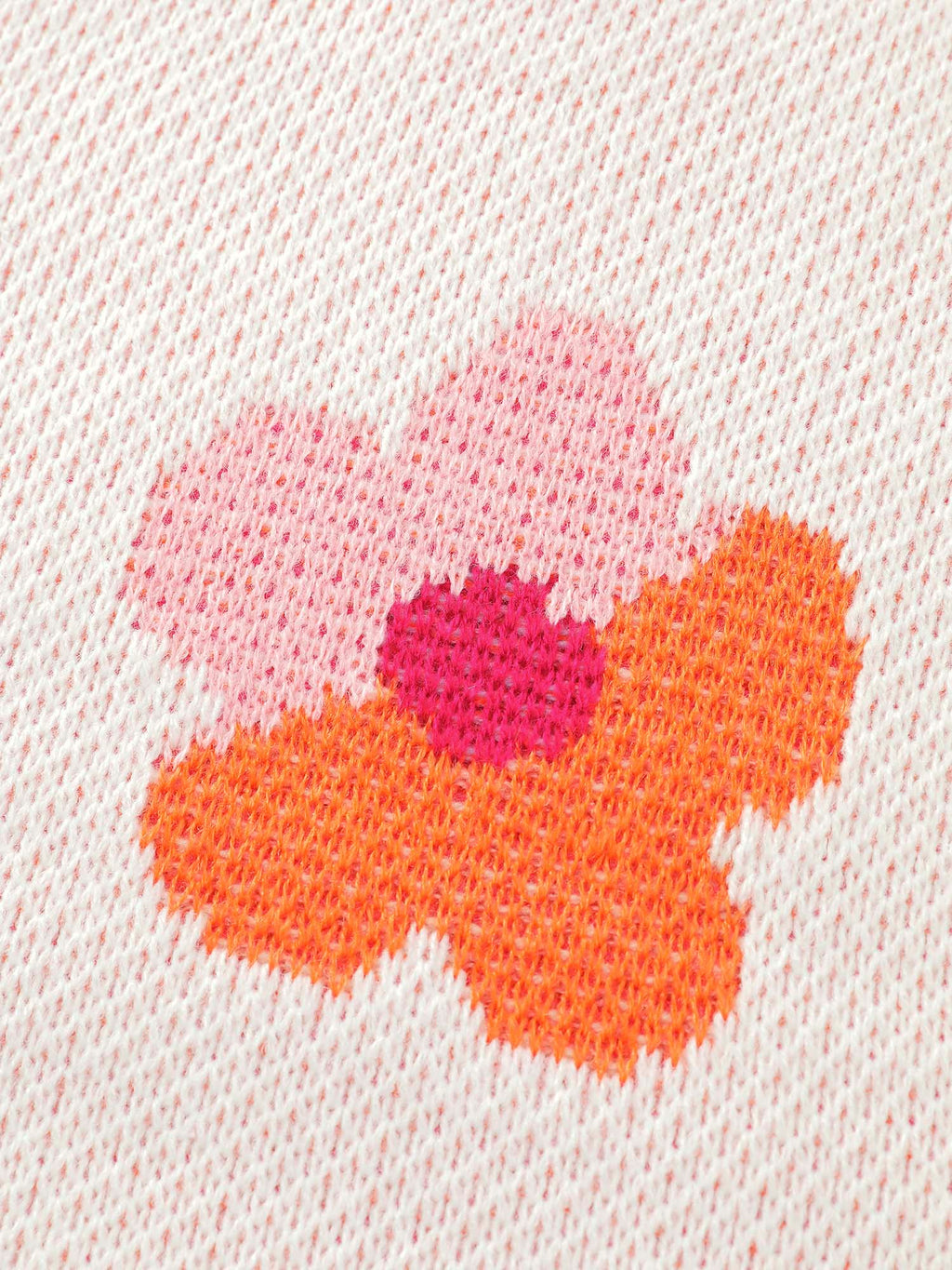 Colorful Floral Jacquard Pullover