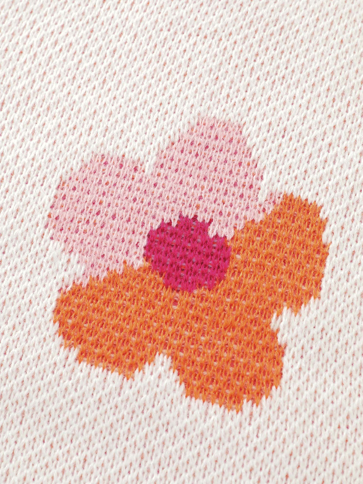 Colorful Floral Jacquard Pullover