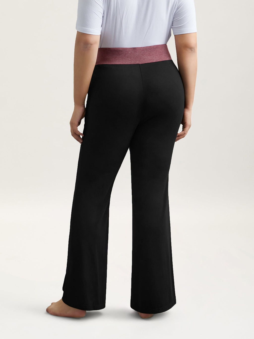 Color-Block Mid Rise Tight Pants