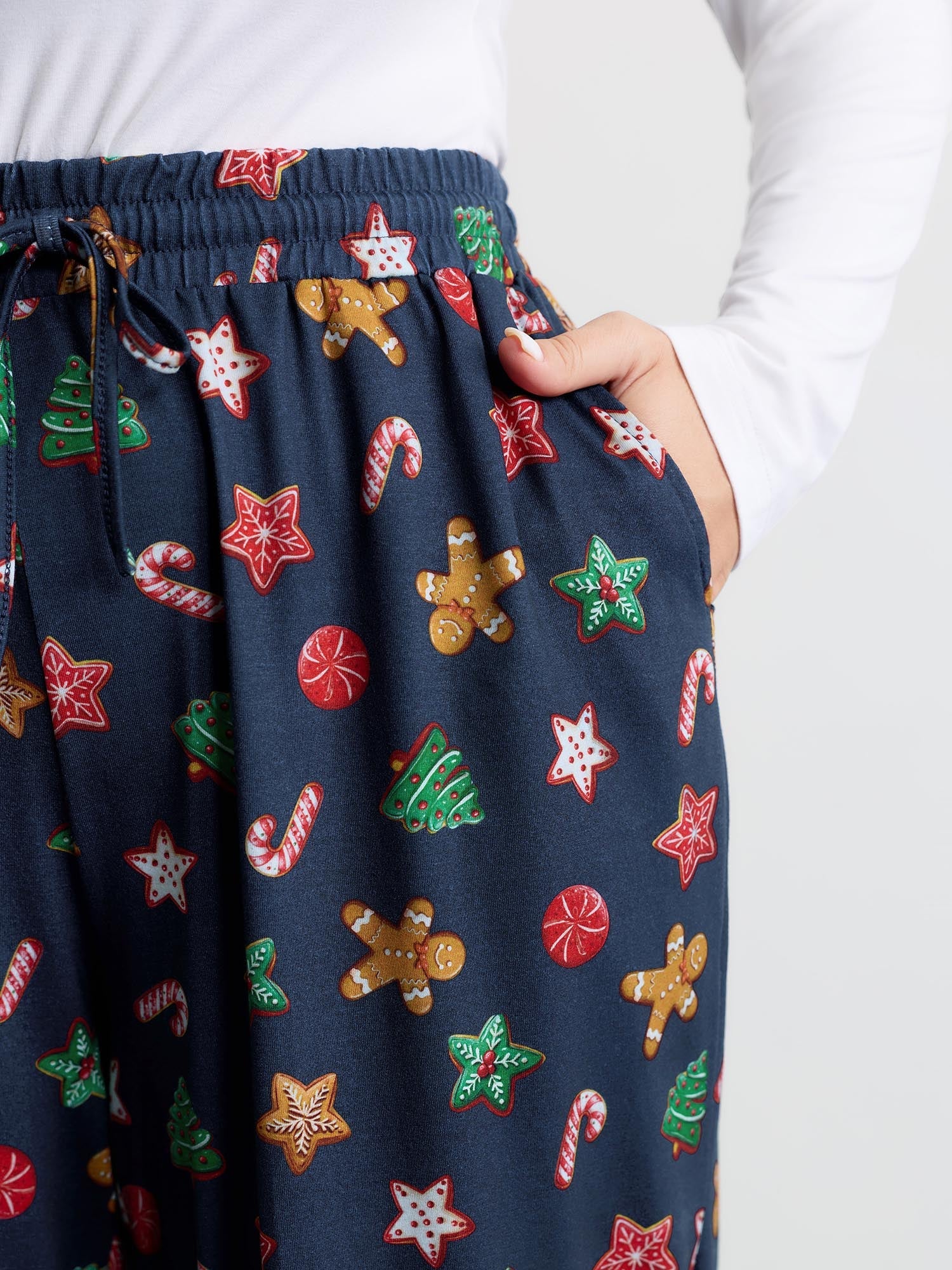 Colorful Holiday Print Pants