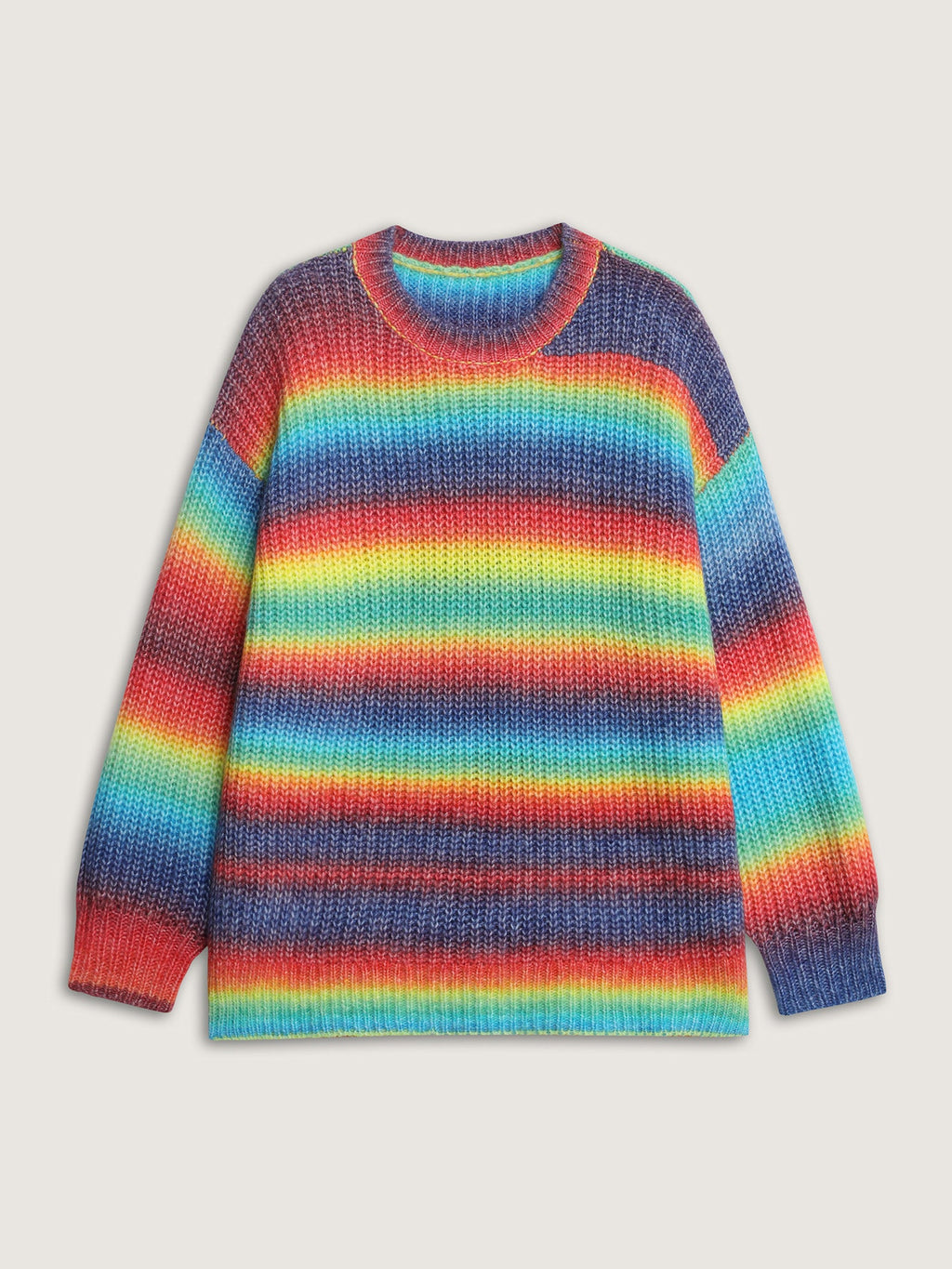 Bright and Cozy Stripe Heather Pullover
