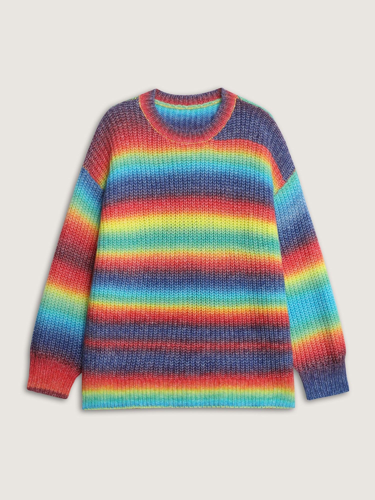 Bright and Cozy Stripe Heather Pullover