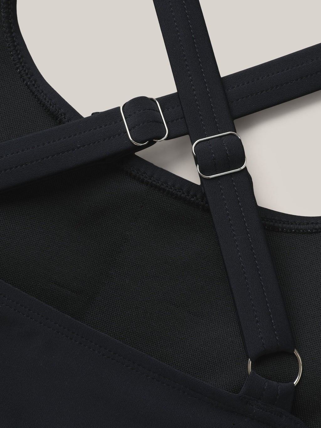 2-in-1 Padded Color Contrast Swim Tankini