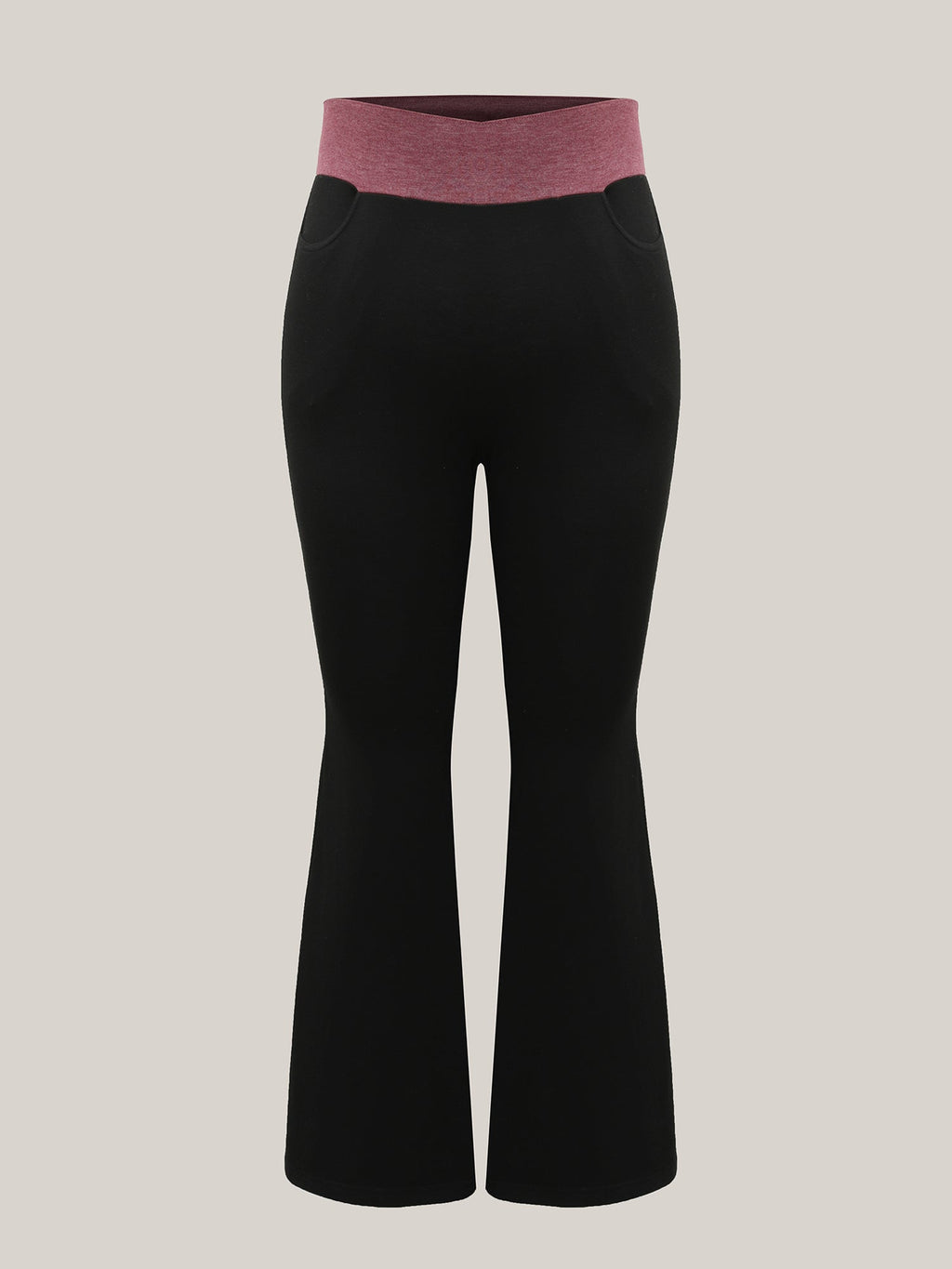 Color-Block Mid Rise Tight Pants