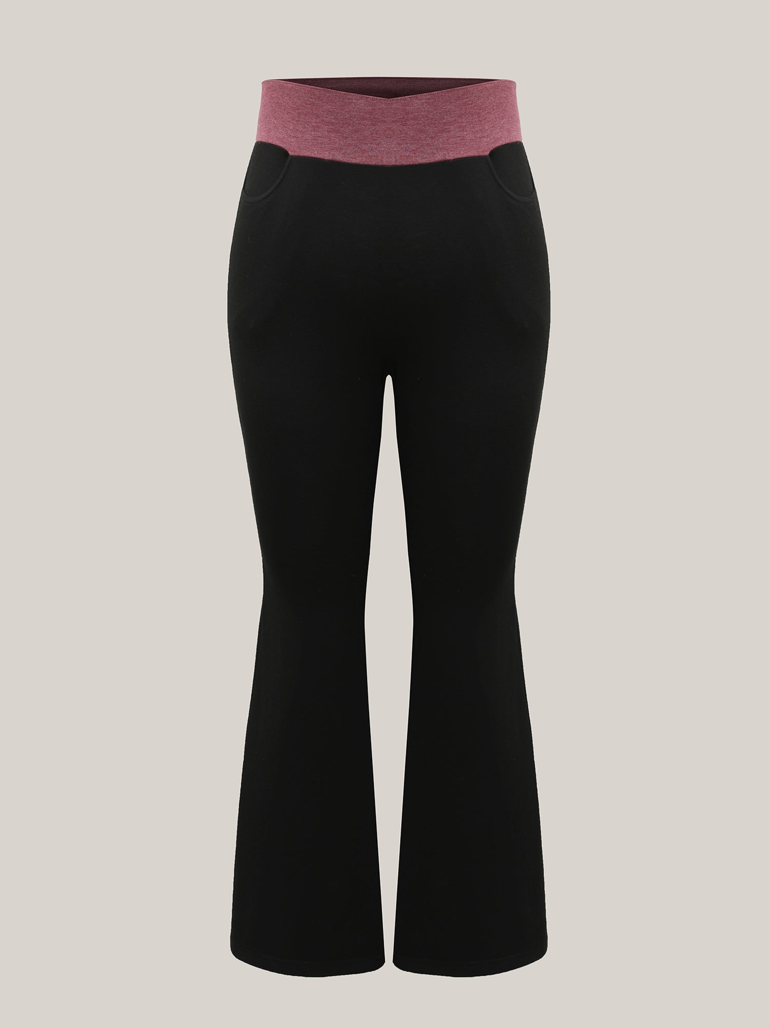 Color-Block Mid Rise Tight Pants