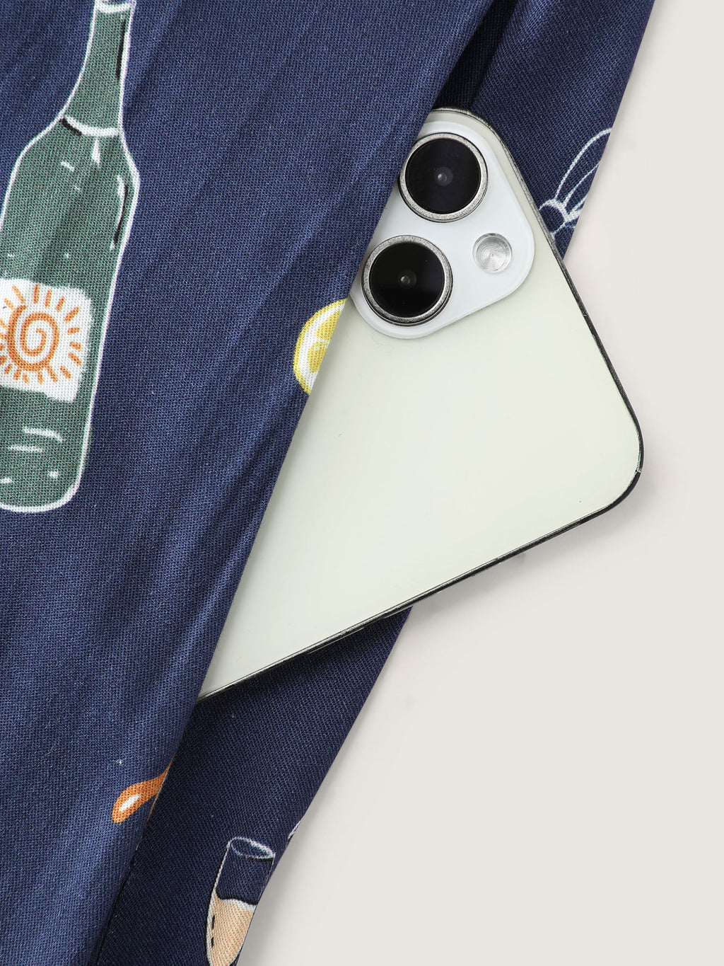 Colorful Pattern Shirred Pockets Midi Dress