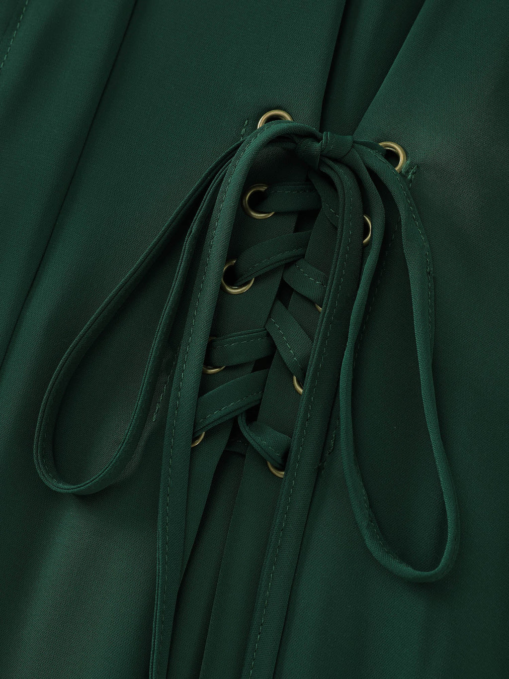 Cinched-Tie Waist Shirred Midi Dress