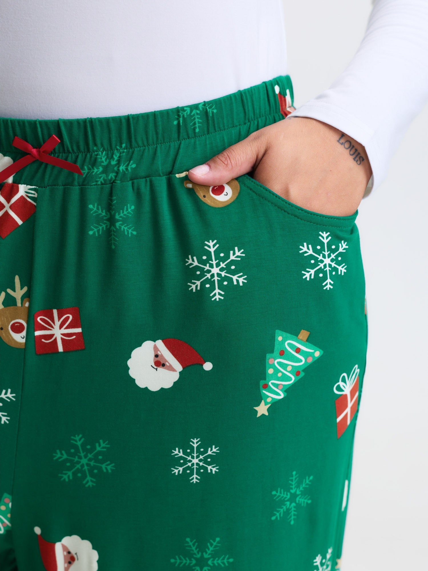 Cozy Holiday Print Lounge Bottoms