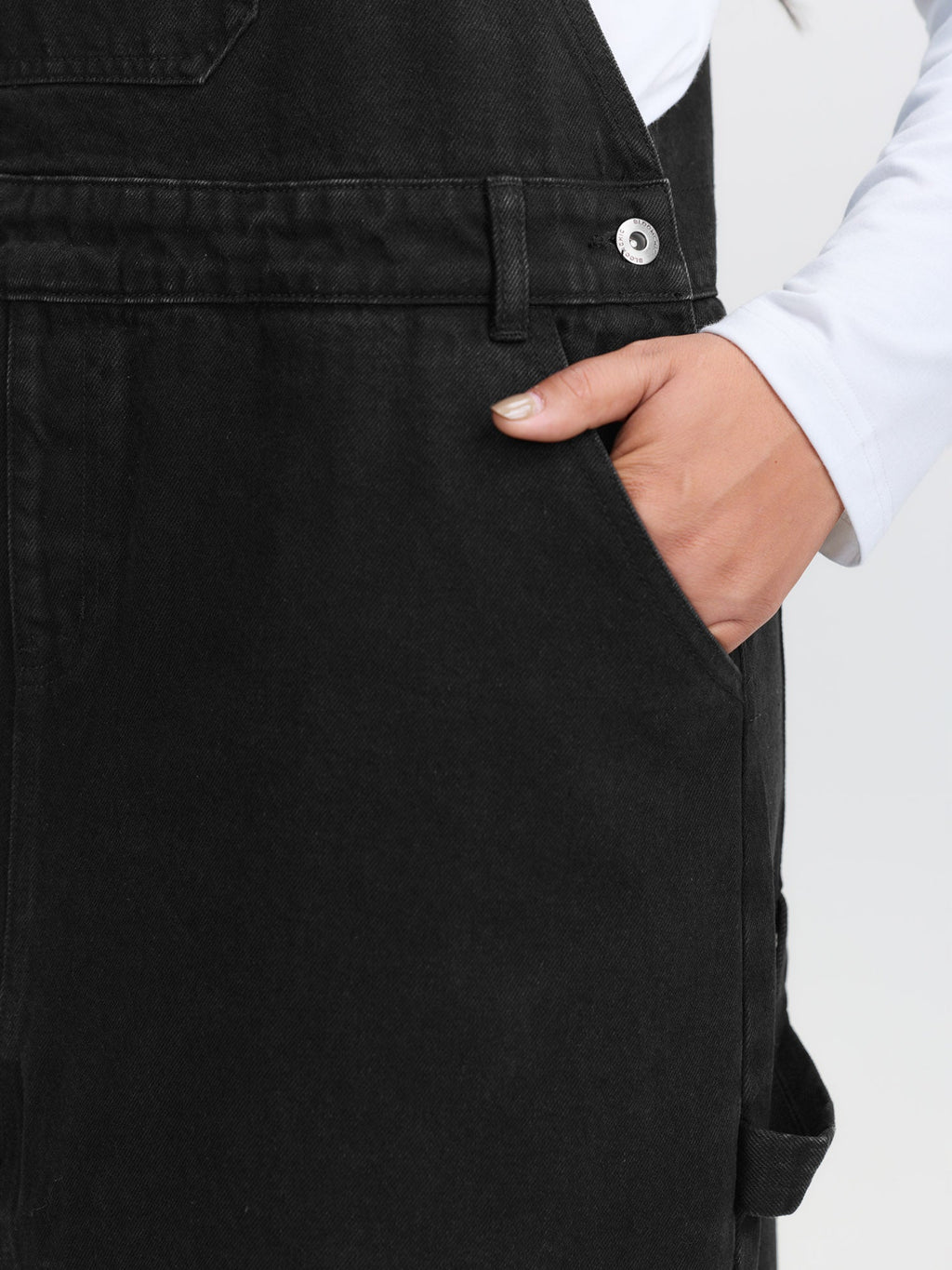 Cotton Overall Adjustable Straps Denim Dress