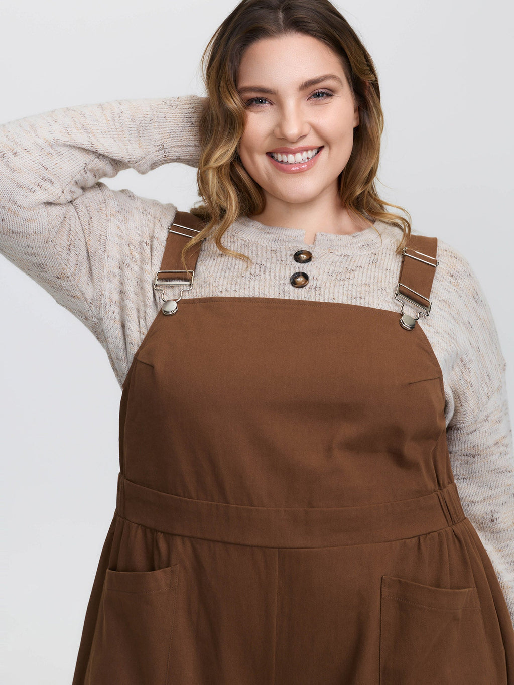 Adjustable Overall Strap Wide-Leg Jumpsuit