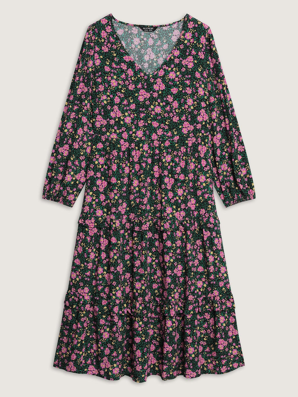 Floral Print Ruffled Tiered Maxi Dress