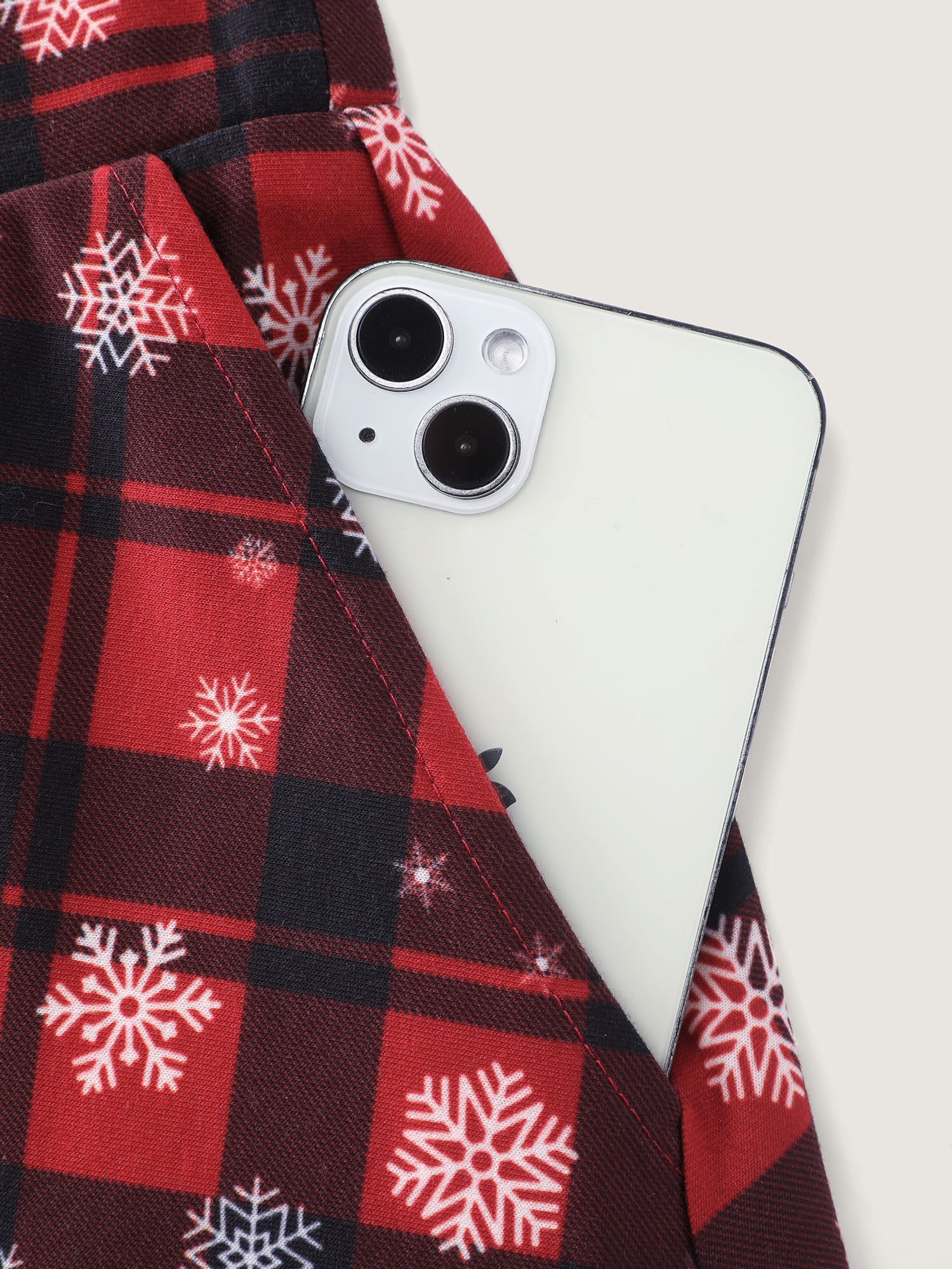 Checkered Snowflake Pattern Midi Skirt