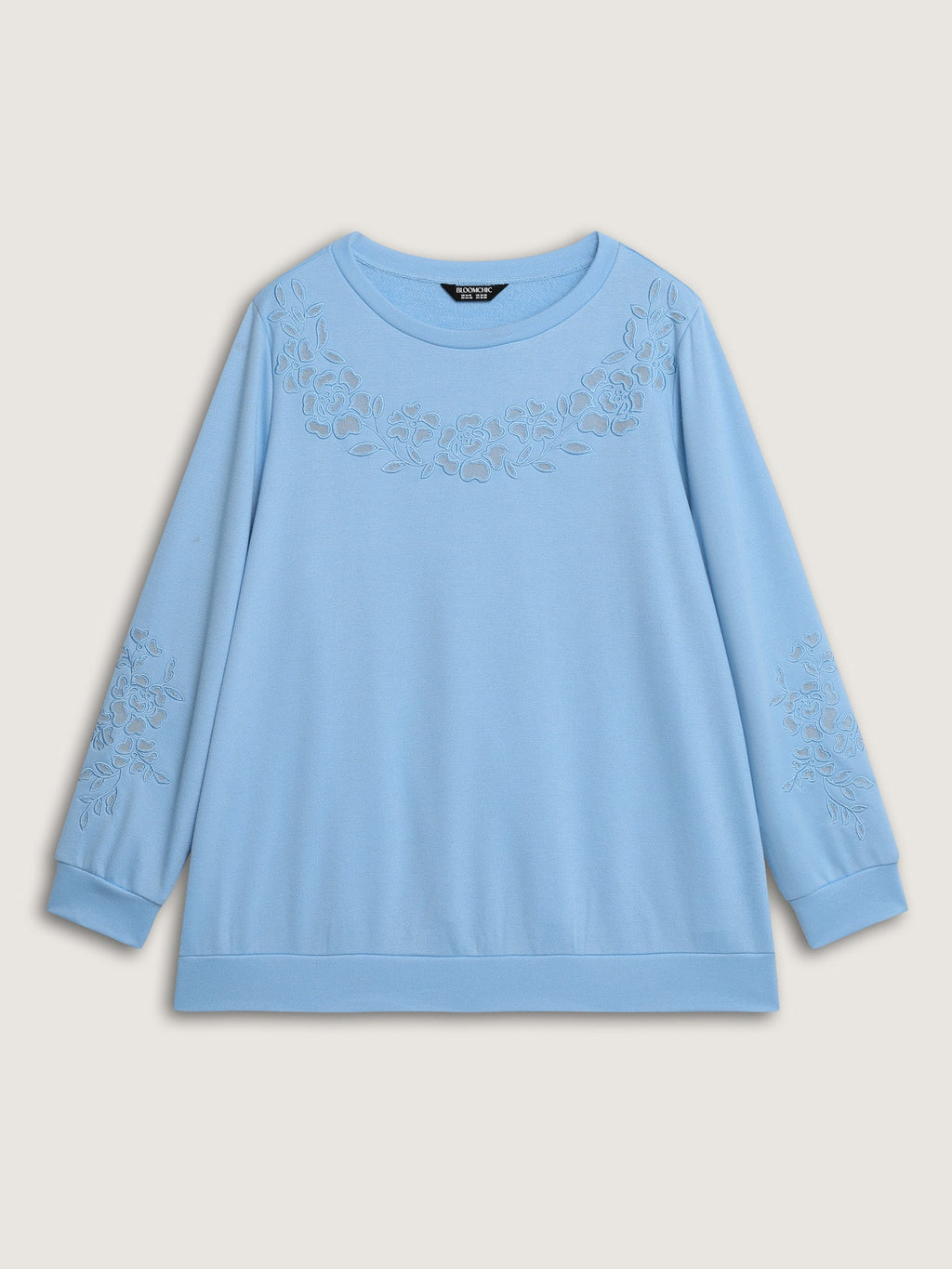 Cut-Out Embroidery Relaxed-Fit Sweatshirt