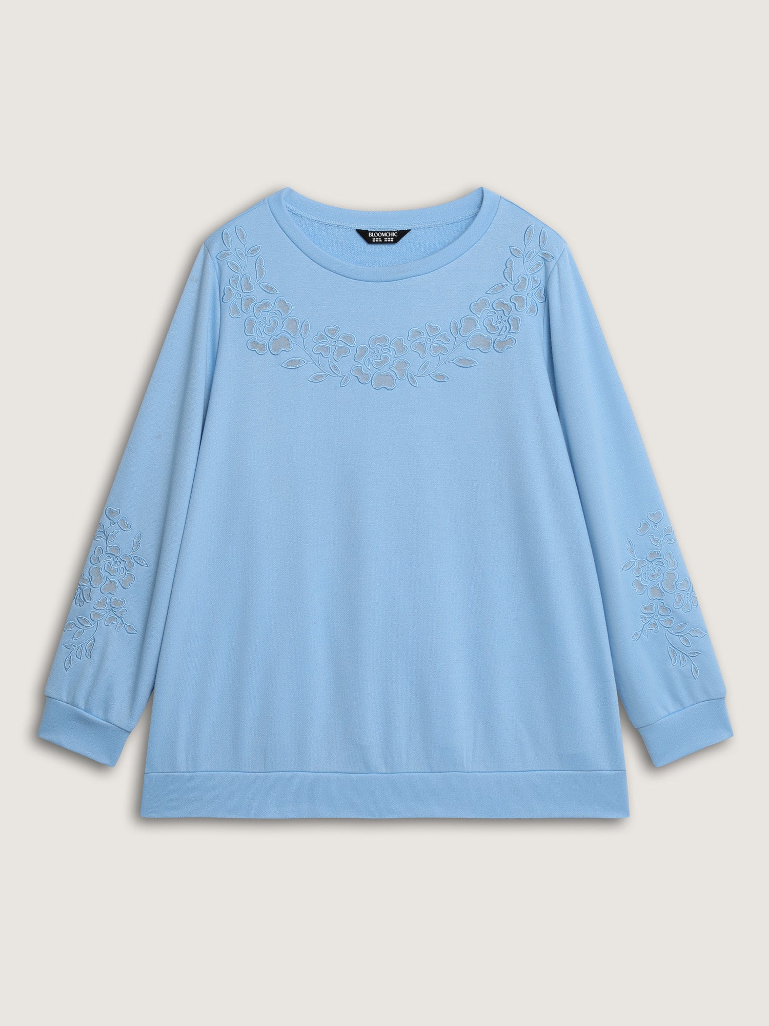 Cut-Out Embroidery Relaxed-Fit Sweatshirt