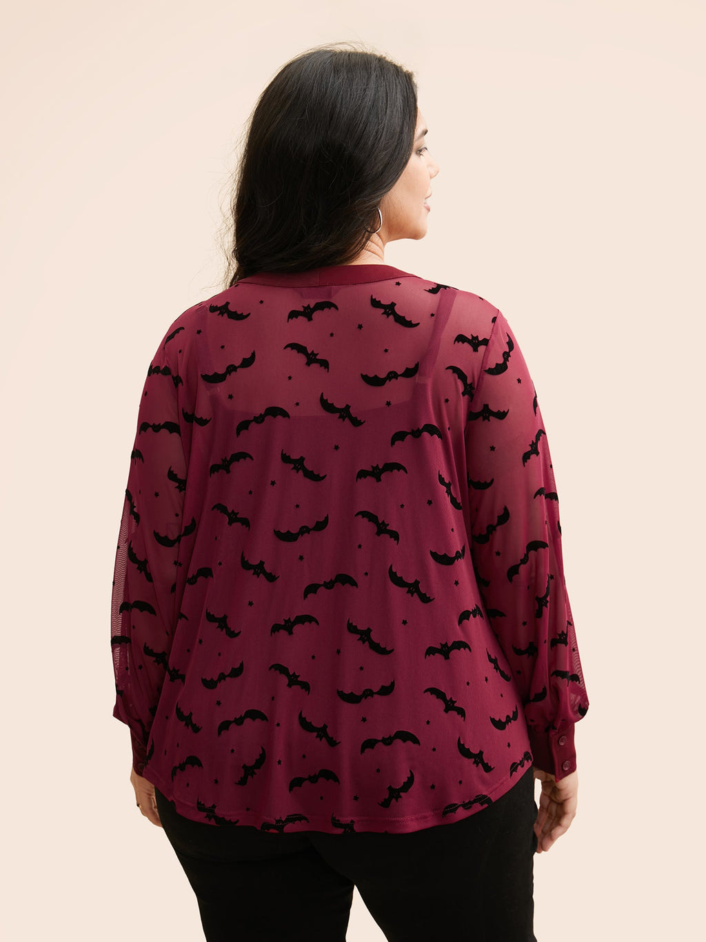 Bats & Bows Ribbon Collar Blouse