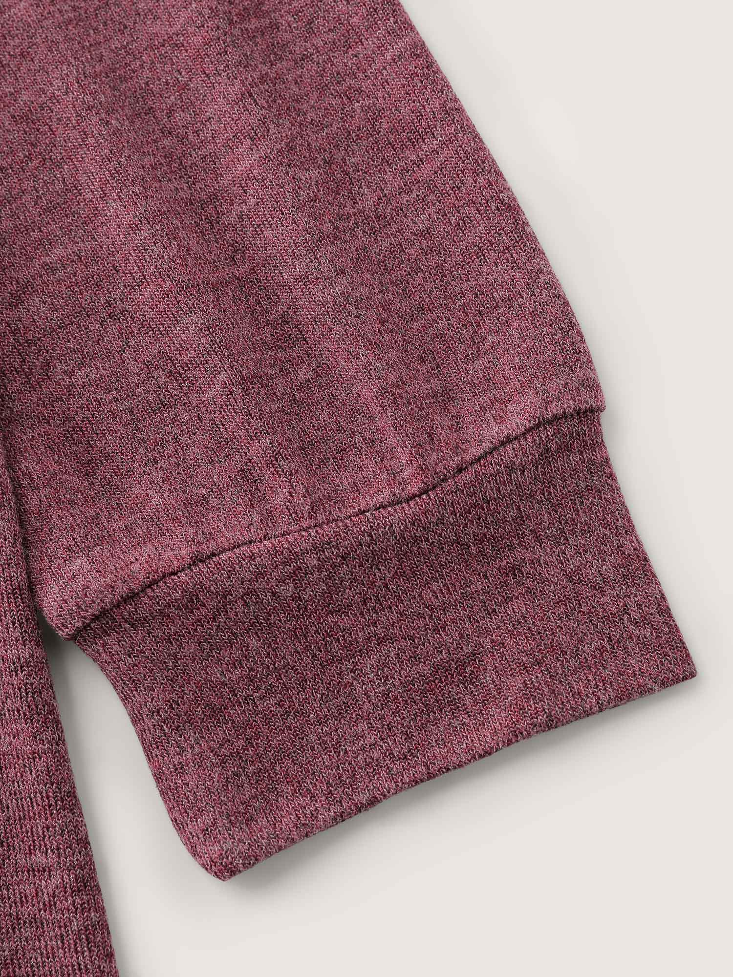 Color Contrast Fit Flared Knit Top