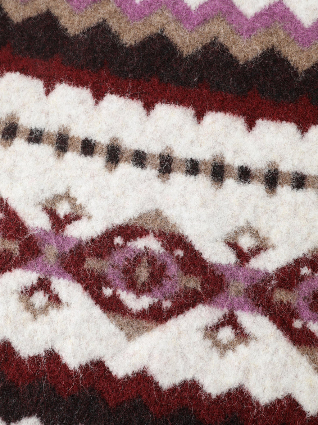 Boho Print Round Neck Ribbed Hem Pullover