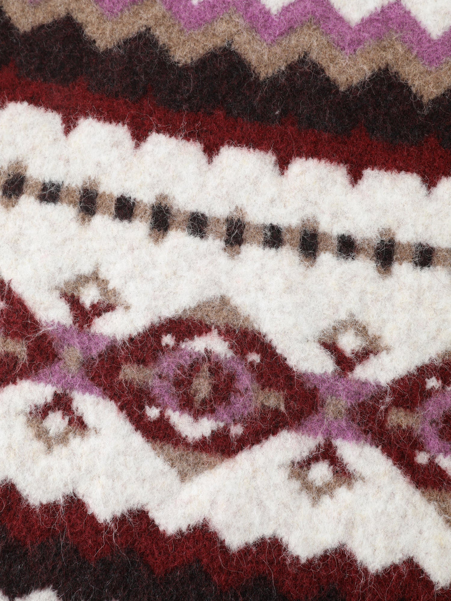 Boho Print Round Neck Ribbed Hem Pullover