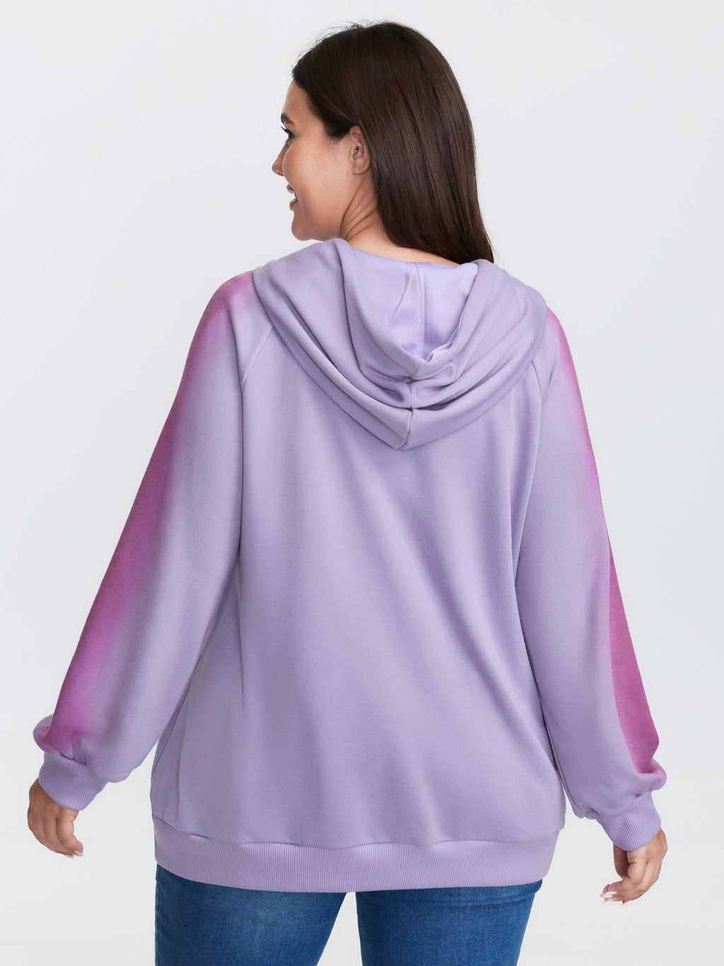 Color Contrast Drawstring Hoodie