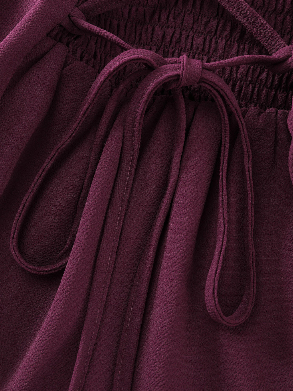 Back-Tie Sweetheart Neckline Ruffled Blouse