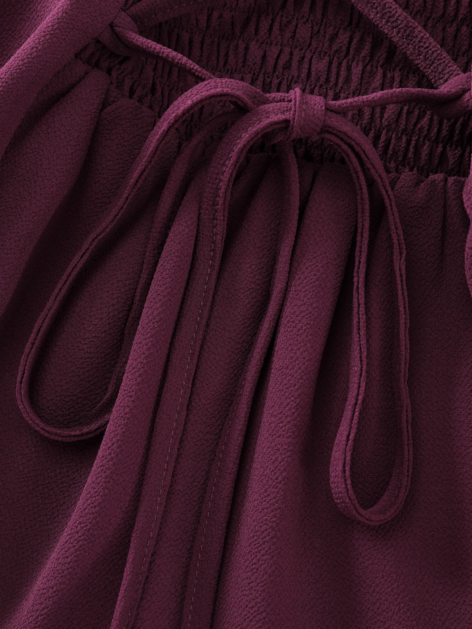 Back-Tie Sweetheart Neckline Ruffled Blouse