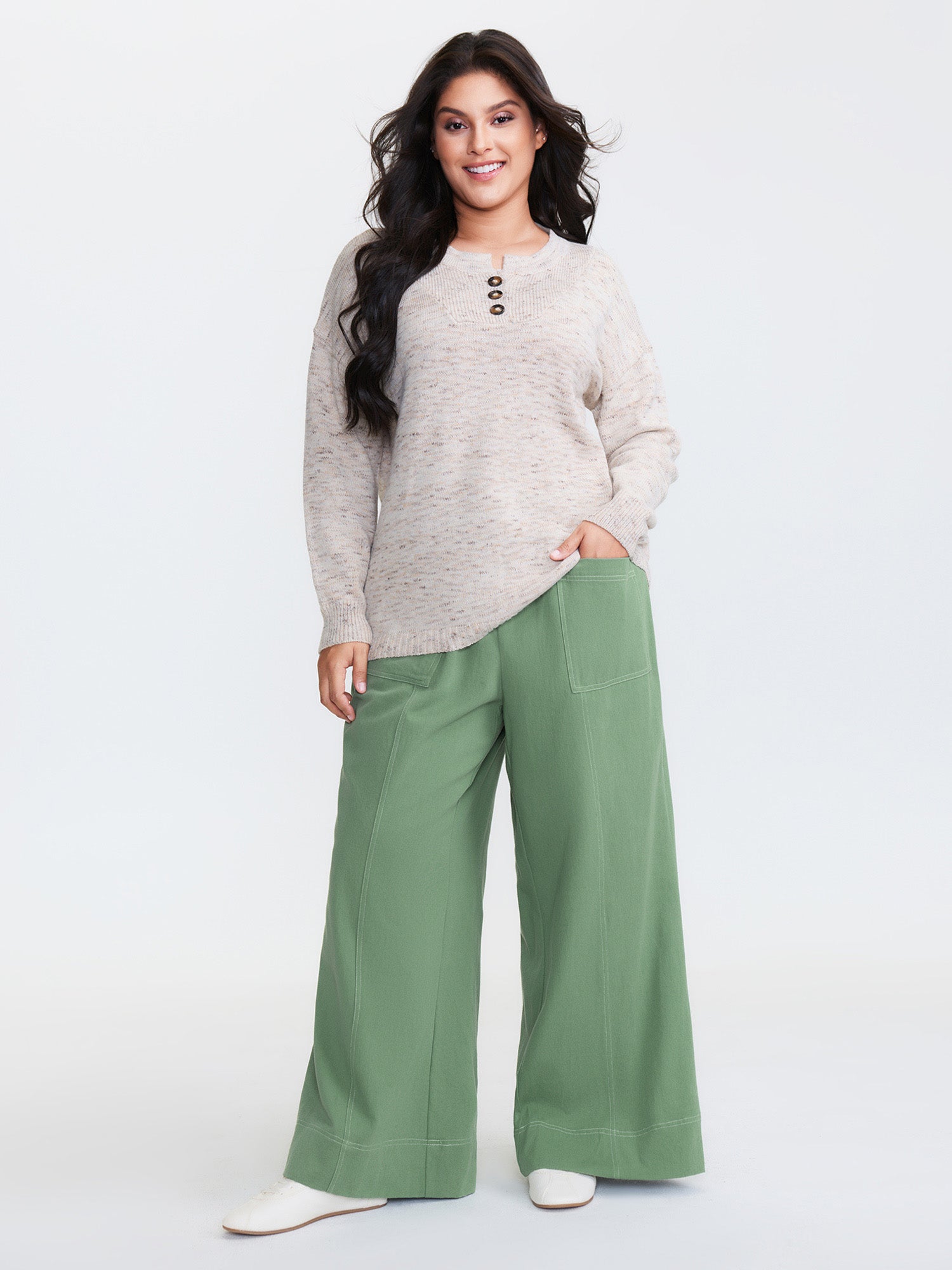 Cotton Distress Washed Drawstring Waist Pants