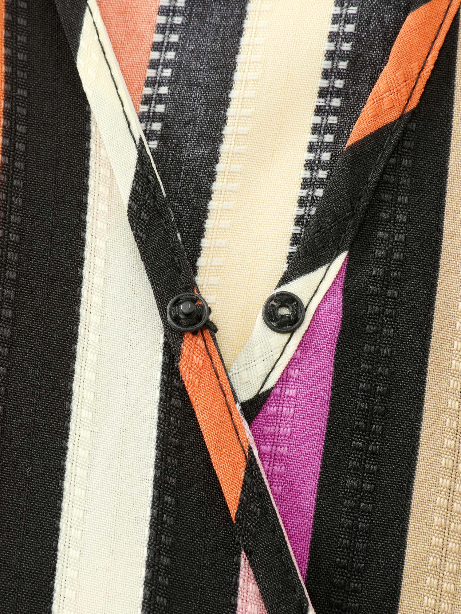 Autumn Stripe Print Belted Waist Midi Dress