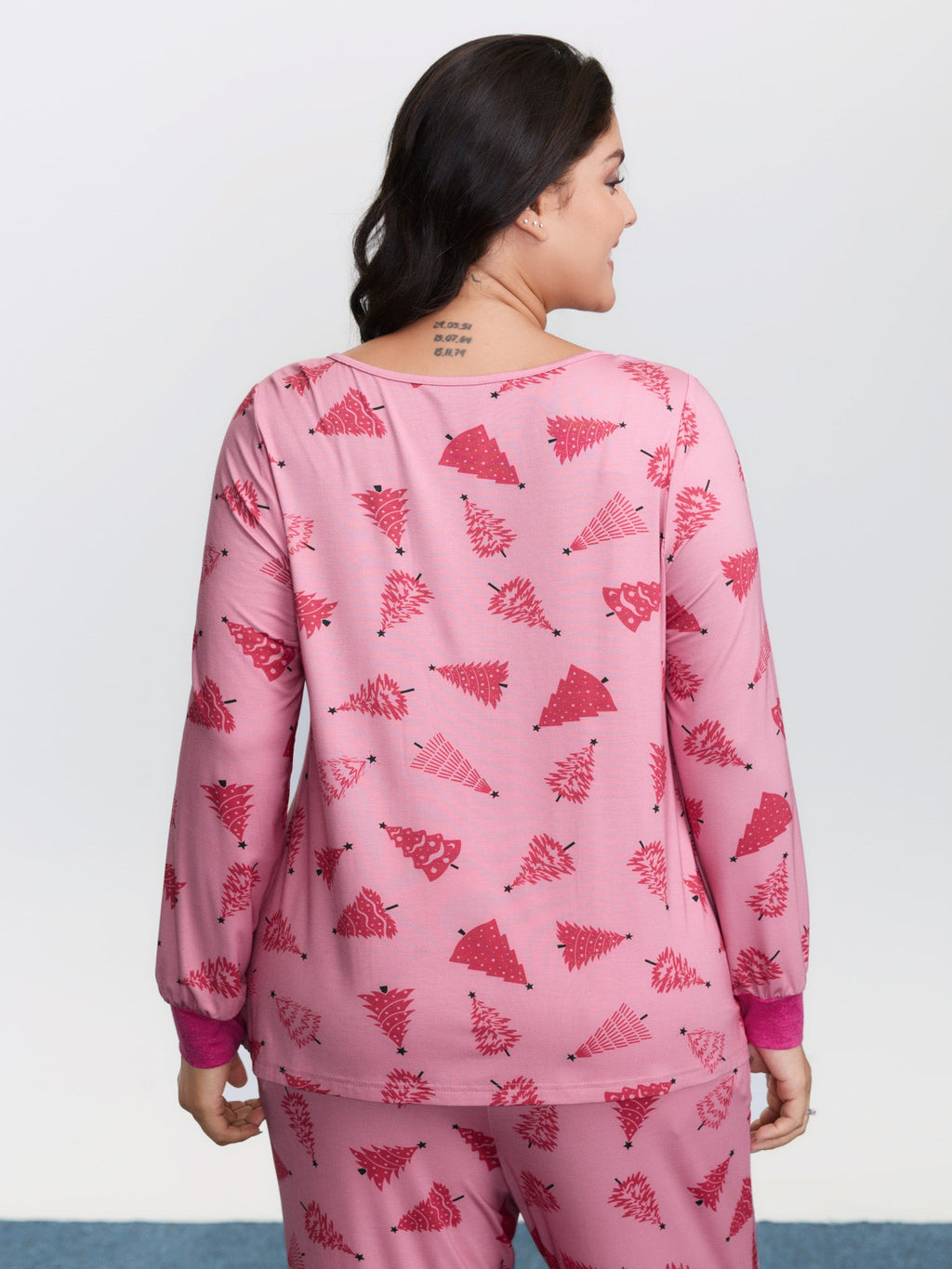 Christmas Tree Buttons Loungewear Set