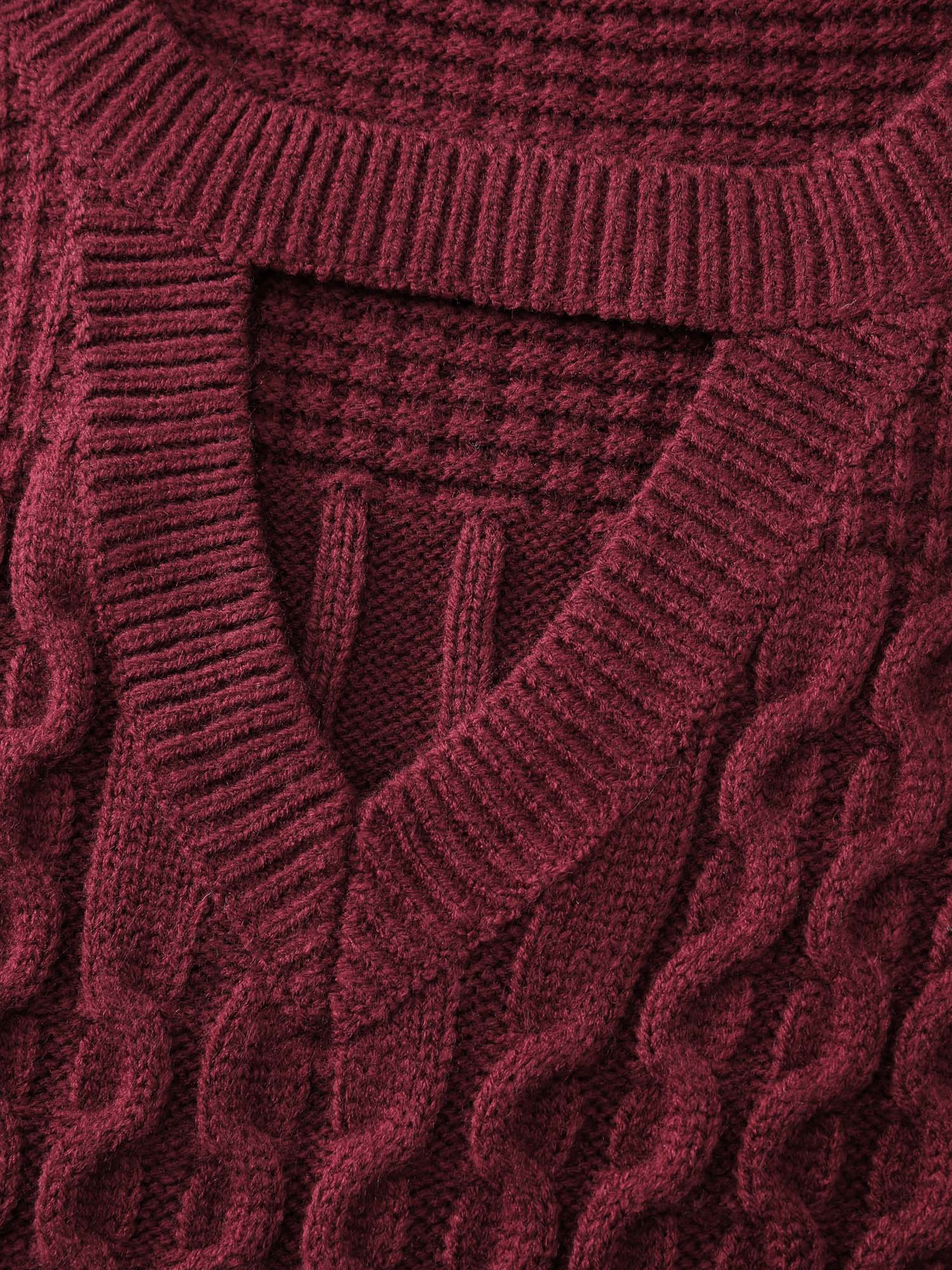 Cable Knit Textured Cut-Out Sweater Dress