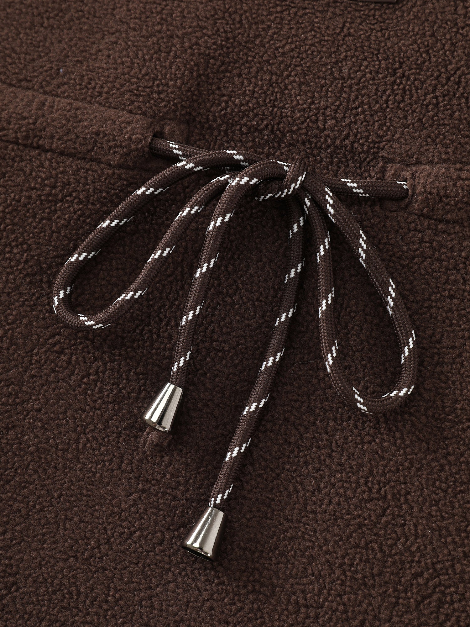 Dacron Drawstring Waist Zipper Sweatshirt