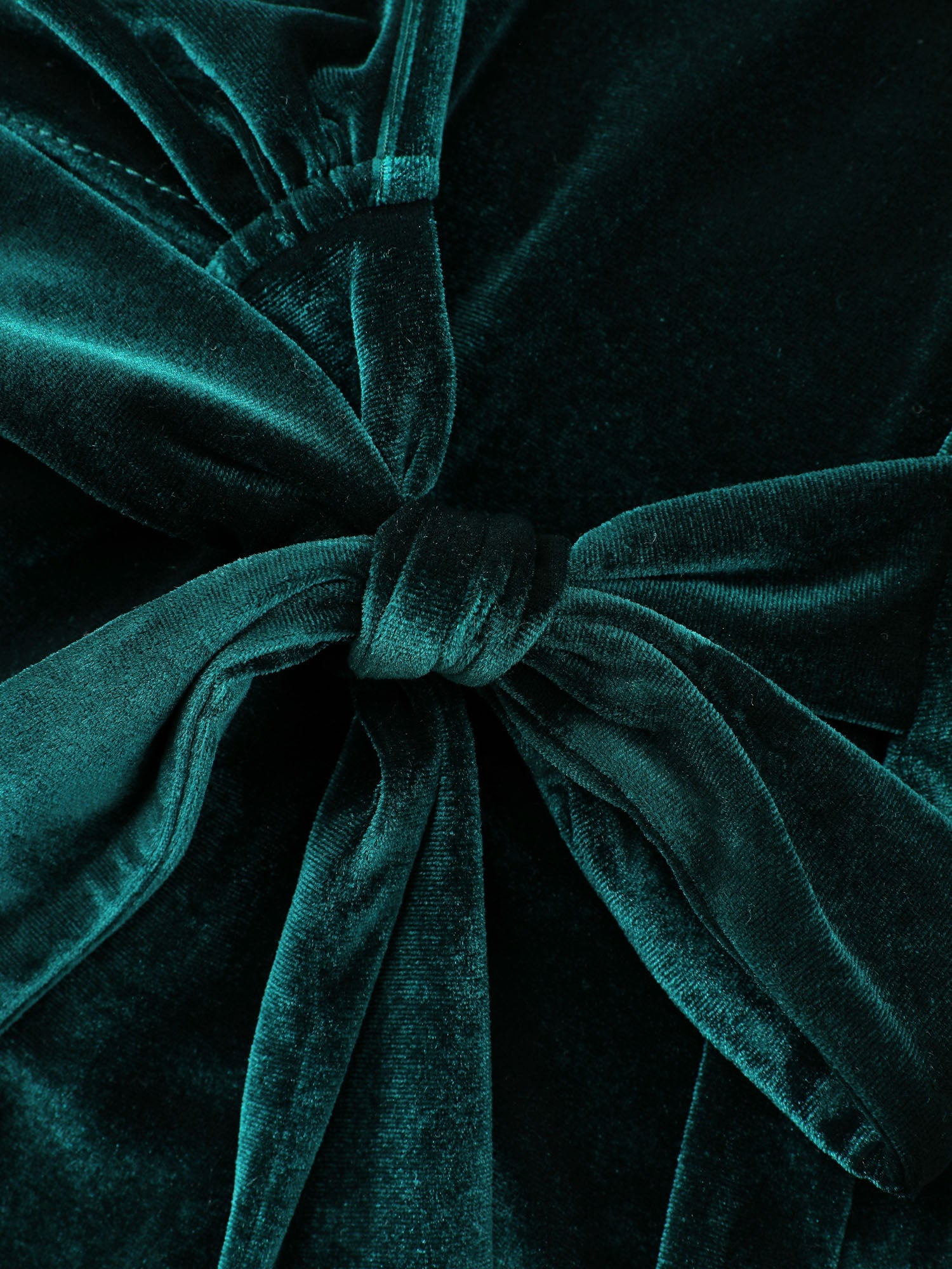 Cheerful Velvet Wrap Tie Blouse