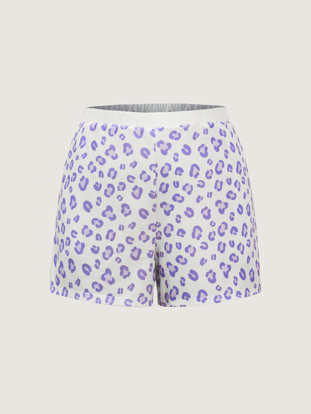 Cozy Leopard Print Contrast Loungewear Set