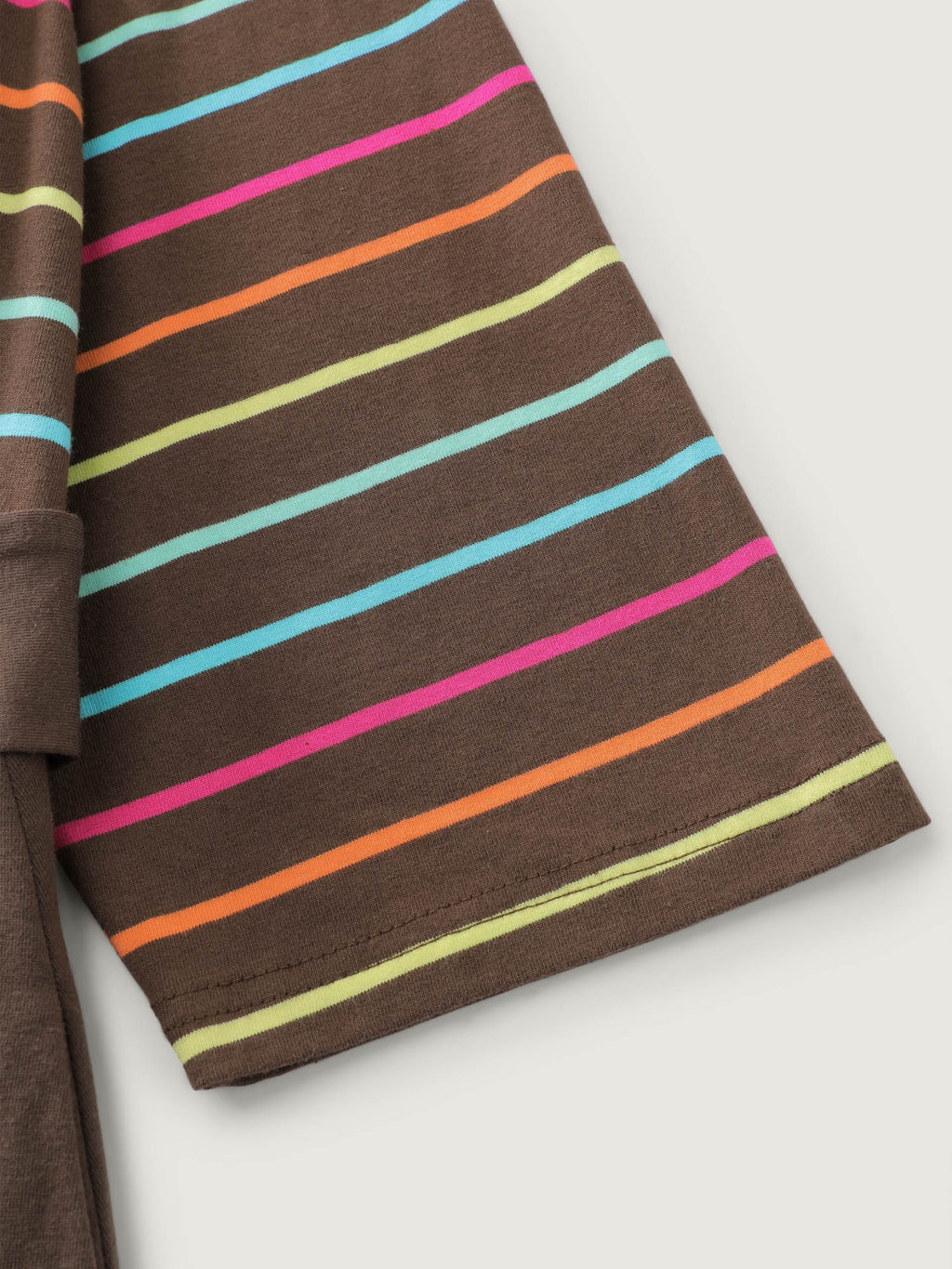 Colorful Stripe Stretchy Waist Midi Dress