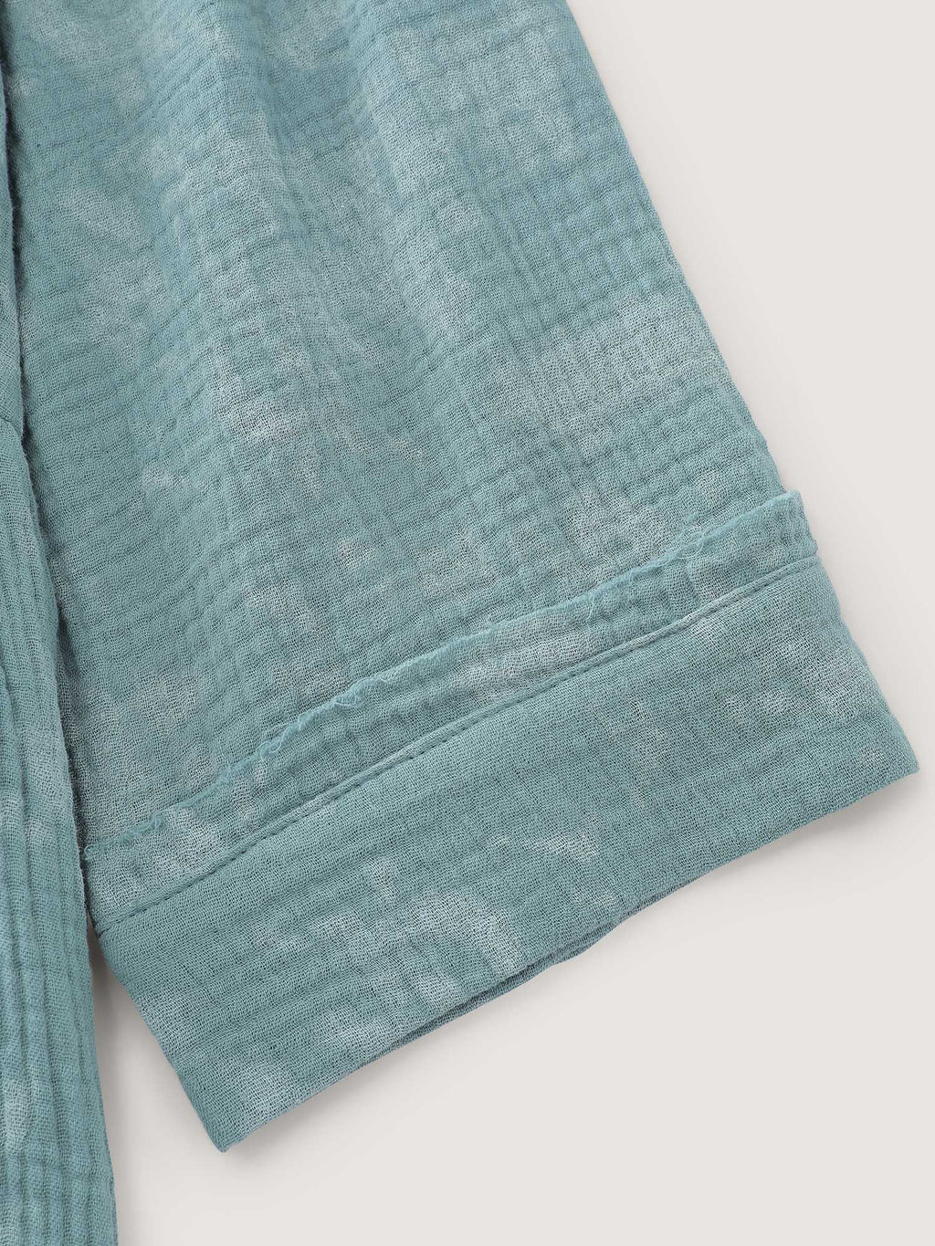 Cotton Snowflake Effect Half-Placket Blouse